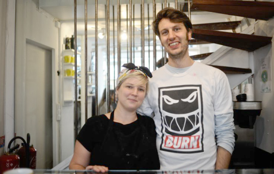 Amanda Bankert and Louis Scott owners of Boneshaker Doughnuts - Sprudge article